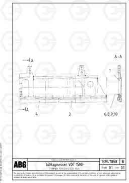 71193 Tamper plate for basic screed VDT 120 VARIO ATT. SCREEDS 5,0 -12,5M ABG9820, Volvo Construction Equipment