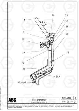 63996 Propane burner assembly VB-V 50 ATT. SCREEDS 2,0 - 5,0M ABG3870, Volvo Construction Equipment