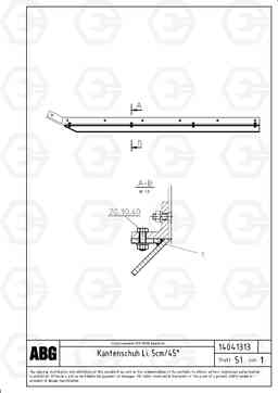 80645 Edging shoe for lateral limitation VB 50 ATT. SCREEDS 2,0 - 5,0M ABG3870, Volvo Construction Equipment