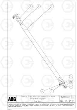 69632 Prop assembly for auger extension VDT-V 78 GTC ATT. SCREEDS 2,5 - 9,0M AGB8820, AGB8820B, Volvo Construction Equipment