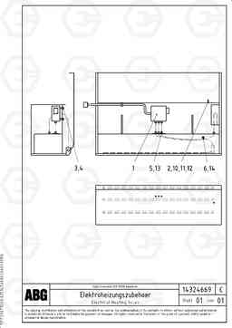 83744 Electrical heating acces for extension VDT-V 88 ETC ATT. SCREEDS 3,0 - 9,0M ABG7820, ABG7820B, Volvo Construction Equipment