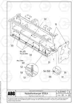 66263 Heating screed extension VB 78 ETC ATT. SCREED 2,5 - 9,0 M ABG5820/6820/7820/7820B, Volvo Construction Equipment