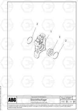 63700 Adjusting bearing housing for extension VB 89 ETC ATT. SCREEDS 3,0 - 9,0M ABG8820, ABG8820B, Volvo Construction Equipment