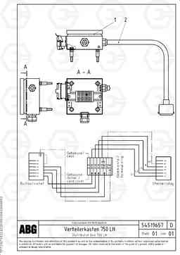 69390 Distributor box for extension VB 79 ETC ATT. SCREEDS 2,5 - 9,0M ABG7820, ABG7820B, Volvo Construction Equipment