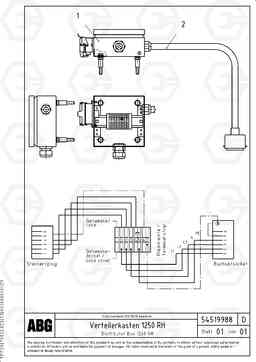 93458 Distributorbox for extension OMNI 1001 ATT. SCREEDS 3,0 - 9,0M PF6110 PF6160/PF6170, Volvo Construction Equipment