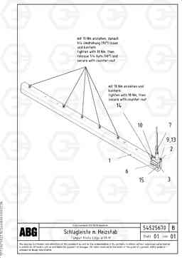 88715 Tamper knife edge with heating VB 88 ETC ATT. SCREED 3,0 - 10,0M ABG6820, ABG7820/ABG7820B, Volvo Construction Equipment