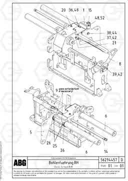 69977 Screed guide for basic screed VDT-V 78 GTC ATT. SCREEDS 2,5 - 9,0M AGB8820, AGB8820B, Volvo Construction Equipment