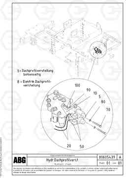 80343 Hydraulic crown adjustment/variomatic for basic and extandable screed VB 30 ATT. SCREEDS 1,5 - 4,0M ABG2820, Volvo Construction Equipment