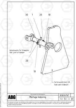 74888 Mounting indexring VB 30 ATT. SCREEDS 1,5 - 4,0M ABG2820, Volvo Construction Equipment