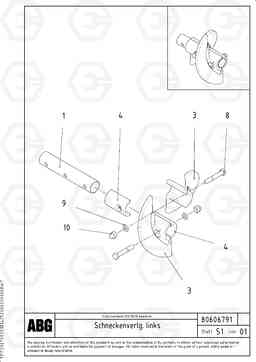 73701 Auger element for auger extension VB 30 ATT. SCREEDS 1,5 - 4,0M ABG2820, Volvo Construction Equipment