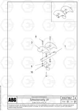 74016 Auger element for auger extension VB 30 ATT. SCREEDS 1,5 - 4,0M ABG2820, Volvo Construction Equipment