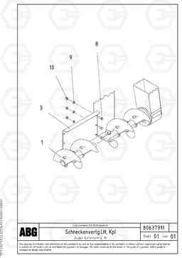 79924 Auger extension VB 30 ATT. SCREEDS 1,5 - 4,0M ABG2820, Volvo Construction Equipment