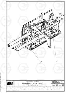63020 Basic screed VDT-V 89 ETC ATT. SCREEDS 3,0 - 9,0M ABG7820, ABG7820B, Volvo Construction Equipment