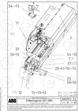 66456 Final assembly on basic and extendable screeds VDT-V 89 ETC ATT. SCREEDS 3,0 - 9,0M ABG9820, Volvo Construction Equipment