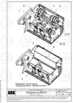 70233 Extension VDT 120 VARIO ATT. SCREEDS 5,0 -12,5M ABG9820, Volvo Construction Equipment