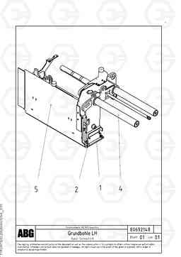 69649 Basic screed VB-T 78 ETC ATT. SCREEDS 2,5 - 8,0M ABG6820, Volvo Construction Equipment