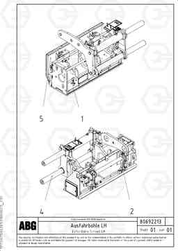 63154 Extendable screed VB-T 78 GTC ATT. SCREEDS 2,5 - 8,0M ABG5820, Volvo Construction Equipment