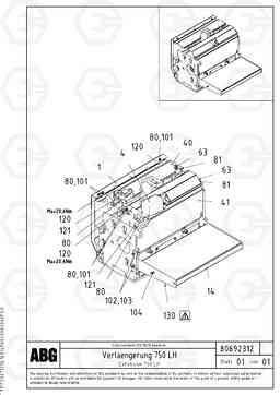 69992 Extension VB-T 78 ETC ATT. SCREEDS 2,5 - 7,5M ABG5820, Volvo Construction Equipment