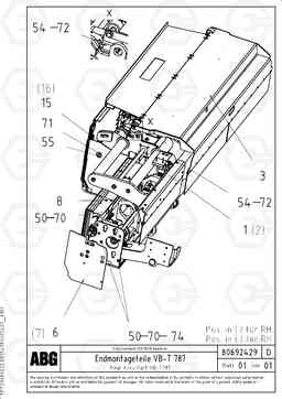 40811 Final assembly on basic and extendable screeds VB-T 78 GTC ATT. SCREEDS 2,5 - 8,0M ABG6820, Volvo Construction Equipment