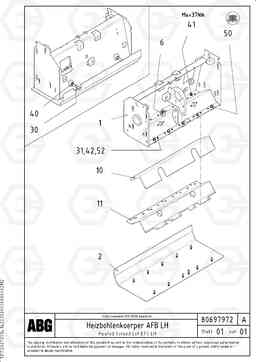 63633 Heated body for extendable screed VB-V 50 ATT. SCREEDS 2,0 - 5,0M ABG3870, Volvo Construction Equipment