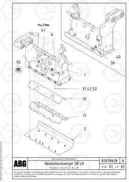 63629 Heated body for basic screed VB-V 50 ATT. SCREEDS 2,0 - 5,0M ABG3870, Volvo Construction Equipment