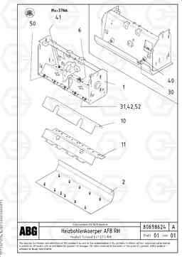 63635 Heated body for extendable screed VB-V 50 ATT. SCREEDS 2,0 - 5,0M ABG3870, Volvo Construction Equipment