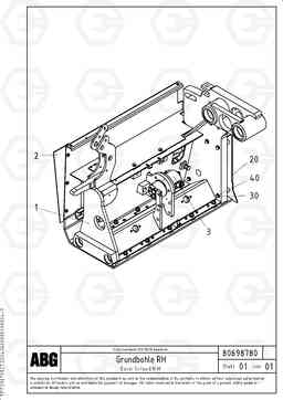 63630 Basic screed VB-V 50 ATT. SCREEDS 2,0 - 5,0M ABG3870, Volvo Construction Equipment