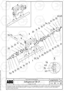 71283 Tamper for basic screed VB 50 ATT. SCREEDS 2,0 - 5,0M ABG3870, Volvo Construction Equipment