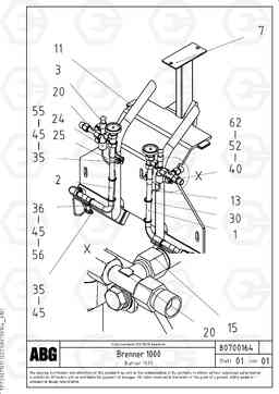 67558 Gas burner for extension VDT 121 VARIO ATT.SCREED 9,0 - 12,0M ABG8820/ABG8820B, Volvo Construction Equipment