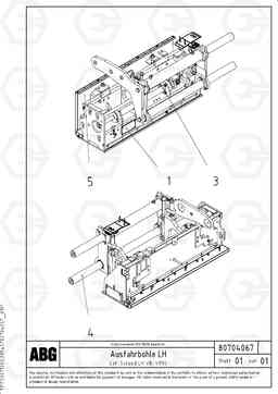 71049 Extendable screed OMNI 1000 ATT. SCREEDS 3,0 - 9,0M PF6110, PF6160/6170, Volvo Construction Equipment