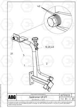 70924 Gas burner VB 50 ATT. SCREEDS 2,0 - 5,0M ABG3870, Volvo Construction Equipment