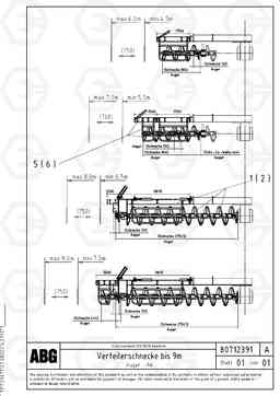 65181 Auger extension MB 122 VARIO ATT.SCREEDS  4,5 -12,0M ABG8820, ABG8820B, Volvo Construction Equipment