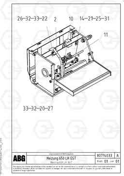 70928 Gas heating for extension VB 50 ATT. SCREEDS 2,0 - 5,0M ABG3870, Volvo Construction Equipment