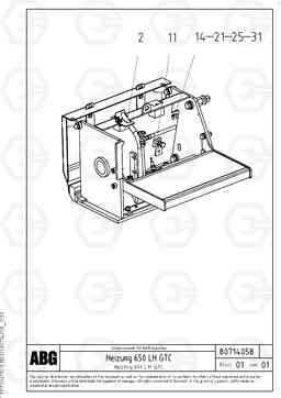 67635 Gas heating for extension VB 50 ATT. SCREEDS 2,0 - 5,0M ABG3870, Volvo Construction Equipment