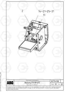 70927 Gas heating for extension VB 50 ATT. SCREEDS 2,0 - 5,0M ABG3870, Volvo Construction Equipment