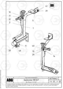 69337 Gas burner for extension VB 50 ATT. SCREEDS 2,0 - 5,0M ABG3870, Volvo Construction Equipment