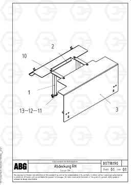 63676 Protective cover VDT 120 VARIO ATT. SCREEDS 5,0 -12,5M ABG9820, Volvo Construction Equipment