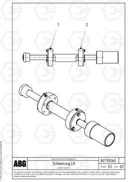 91862 Lubrication for extension OMNI 1001 ATT. SCREEDS 3,0 - 9,0M PF6110 PF6160/PF6170, Volvo Construction Equipment