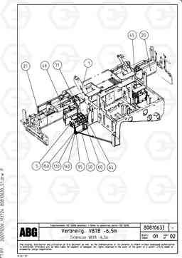 79387 Combination of support plates per working widths and auger extension VB 78 ETC ATT. SCREED 2,5 - 9,0 M ABG5770, ABG5870, ABG6870, Volvo Construction Equipment