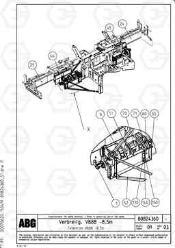 76527 Expansion, added parts per screed version VB 88 ETC ATT. SCREED 3,0 - 9,0 M ABG6870, Volvo Construction Equipment