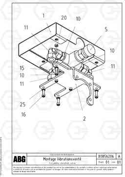 71093 Vibrator assembly OMNI 1000 ATT. SCREEDS 3,0 - 9,0M PF6110, PF6160/6170, Volvo Construction Equipment