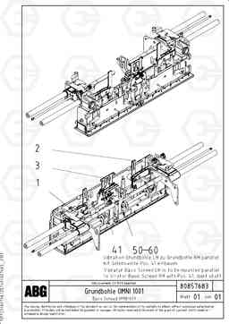 94399 Basic screed and crown control OMNI 1001 ATT. SCREEDS 3,0 - 9,0M PF6110 PF6160/PF6170, Volvo Construction Equipment