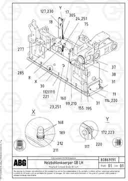 93106 Heated body for basic screed OMNI 1011 ATT. SCREEDS 3,0 - 9,0M PF6110 PF6160/PF6170, Volvo Construction Equipment