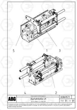 94026 Extendable screed OMNI 1011 ATT. SCREEDS 3,0 - 9,0M PF6110 PF6160/PF6170, Volvo Construction Equipment