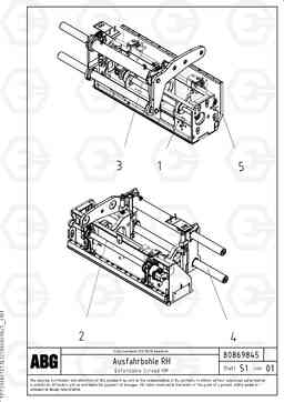 96158 Extendable screed OMNI 1011 ATT. SCREEDS 3,0 - 9,0M PF6110 PF6160/PF6170, Volvo Construction Equipment