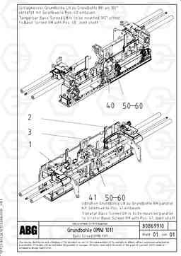 95266 Basic screed and crown control OMNI 1011 ATT. SCREEDS 3,0 - 9,0M PF6110 PF6160/PF6170, Volvo Construction Equipment