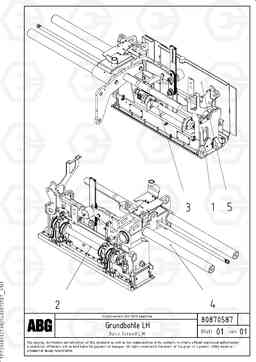 63025 Basic screed VDT-V 89 ETC ATT. SCREEDS 3,0 - 9,0M ABG7820, ABG7820B, Volvo Construction Equipment