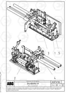 91362 Basic screed OMNI 1021 ATT. SCREEDS 3,0 - 9,0M PF6110 PF6160/PF6170, Volvo Construction Equipment