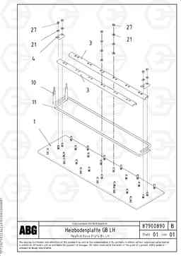 78555 Heated screed plate for basic screed VDT-V 78 ETC ATT. SCREED 2,5 - 9,0 M ABG8820/ABG8820B, Volvo Construction Equipment