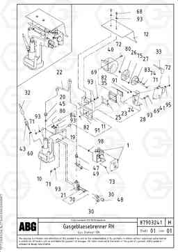 62981 Gas burner for extension VB-T 78 GTC ATT. SCREEDS 2,5 - 8,0M ABG5820, Volvo Construction Equipment